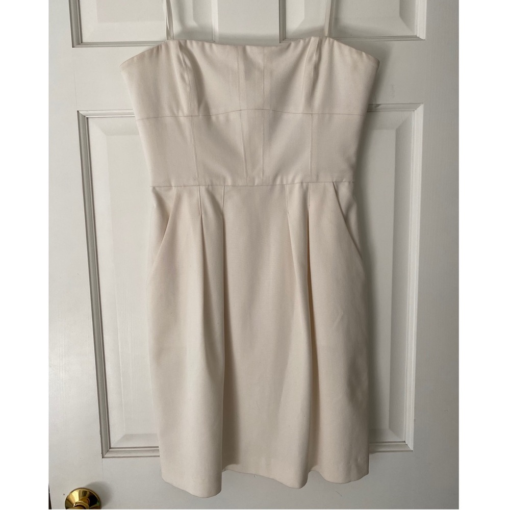 BCBG Off-White Strapless Dress